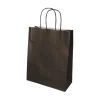 PAPSTAR Tragetaschen, Papier 28 cm x 22 cm x 10 cm schwarz mit gedrehtem Tragegriff, 10 x 25 Stück