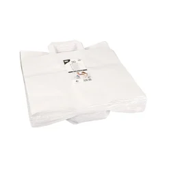 PAPSTAR Tragetaschen, Papier 27 cm x 32 cm x 17 cm weiß mit Tragegriff