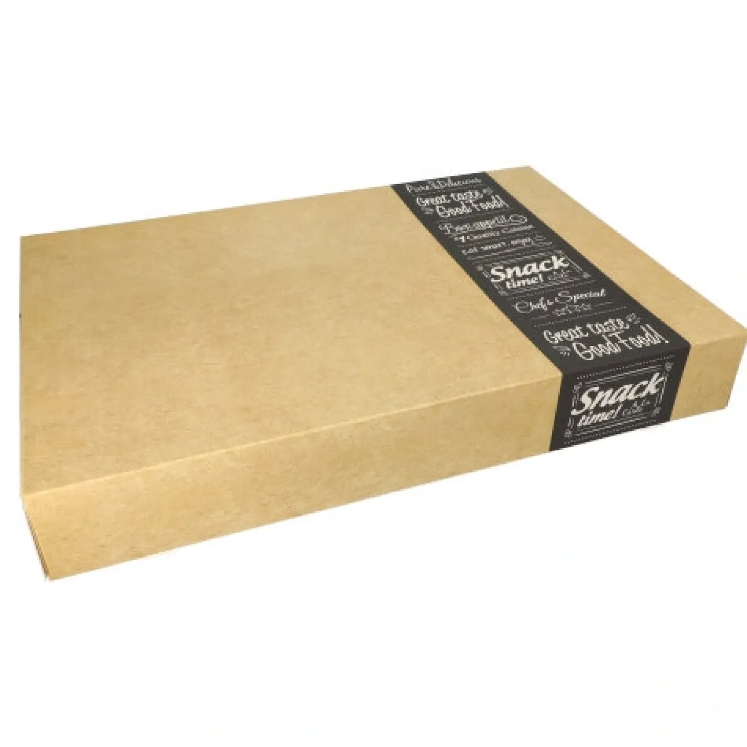PAPSTAR Transport- und Catering-Kartons "pure" eckig 8 cm x 37,6 cm x 55,7 cm "Good Food" groß