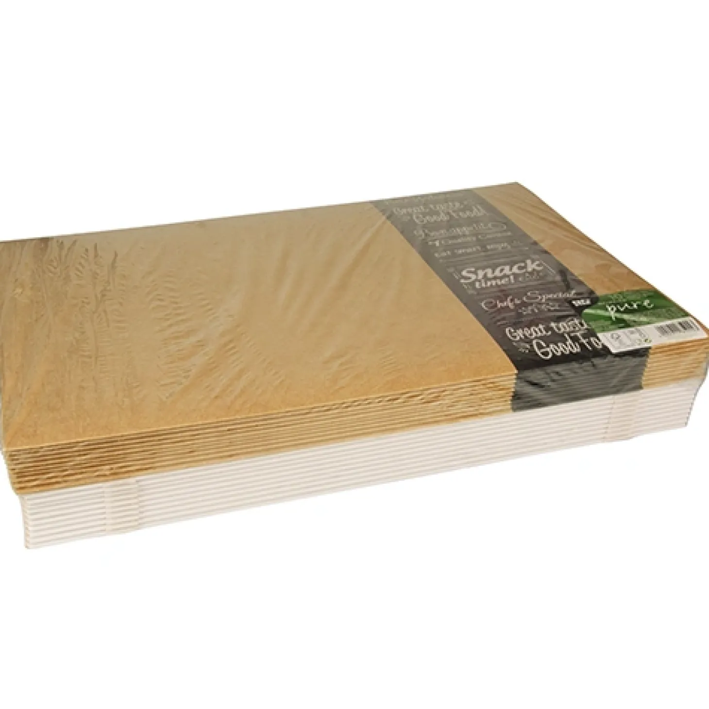 PAPSTAR Transport- und Catering-Kartons "pure" eckig 8 cm x 37,6 cm x 55,7 cm "Good Food" groß