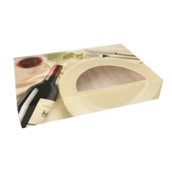 PAPSTAR Transport- und Catering-Kartons 8 cm x 46 cm x 31 cm "Burgund" mit Sichtfenster, einteilig