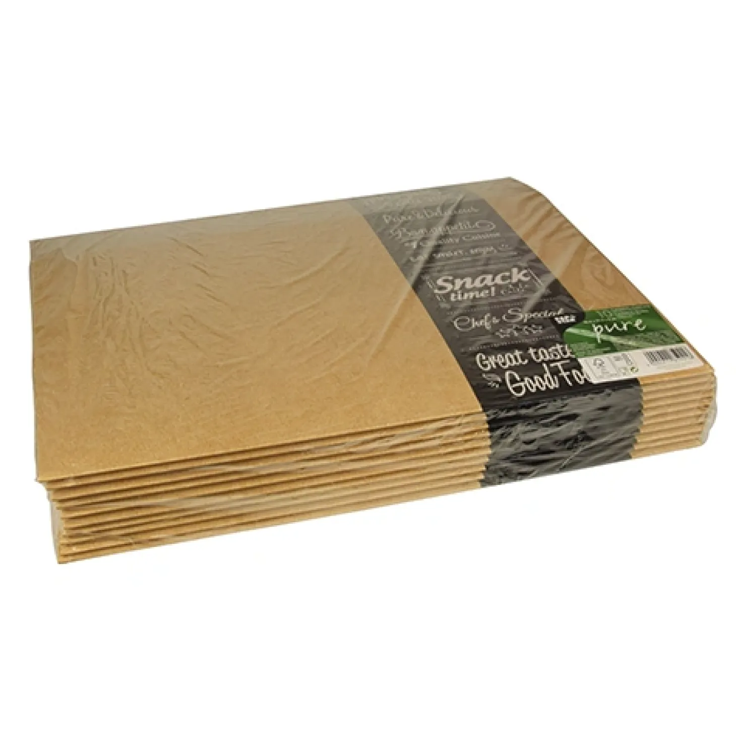 PAPSTAR Transport- und Catering-Kartons "pure" eckig 8 cm x 31,3 cm x 46,4 cm "Good Food" mittel