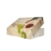PAPSTAR Transport- und Catering-Kartons 8 cm x 36 cm x 25 cm "Burgund" mit Sichtfenster, einteilig