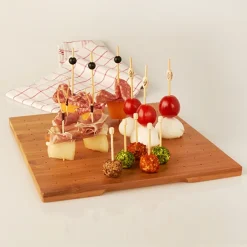 PAPSTAR Tray für Fingerfood-Picker, Bambus "pure" 25 cm x 30 cm