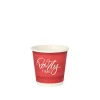 PAPSTAR Trinkbecher, Pappe 5 cl Ø 5 cm, 5 cm rot "Party Time"