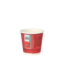 PAPSTAR Trinkbecher, Pappe 5 cl Ø 5 cm, 5 cm rot "Party Time"