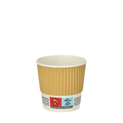 PAPSTAR Trinkbecher, Pappe 0,1 l Ø 6 cm, 6 cm Ripple Wall