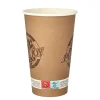 PAPSTAR Trinkbecher, Pappe 0,4 l Ø 9 cm, 13,9 cm braun "Pure Joy", 20 x 50 Stück