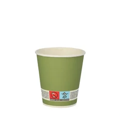 PAPSTAR Trinkbecher, Pappe 0,1 l Ø 7,2 cm, 7,5 cm dunkelgrün "Whiskey"