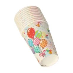 PAPSTAR Trinkbecher, Pappe 0,2 l Ø 7 cm, 9,7 cm "Fete"