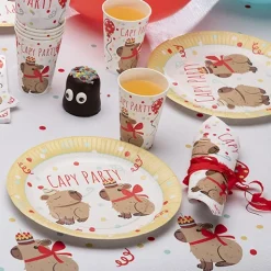 PAPSTAR Trinkbecher, Pappe 0,2 l Ø 7 cm, 9,7 cm "Capy Party", 14 x 10 Stück