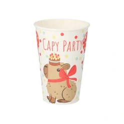 PAPSTAR Trinkbecher, Pappe 0,2 l Ø 7 cm, 9,7 cm "Capy Party", 14 x 10 Stück