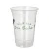 PAPSTAR Trinkbecher PLA 0,4 l Ø 9,5 cm, 12,7 cm "Becher aus Mais"