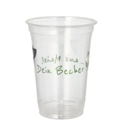 PAPSTAR Trinkbecher PLA 0,4 l Ø 9,5 cm, 12,7 cm "Becher aus Mais"