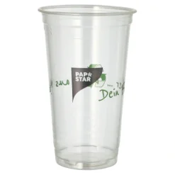 PAPSTAR Trinkbecher PLA 0,5 l Ø 9,5 cm, 15,1 cm "Becher aus Mais"