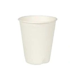 PAPSTAR Trinkbecher, Zuckerrohr "pure" 0,2 l Ø 8 cm, 9,1 cm weiß für Heißgetränke, 16 x 40 Stück