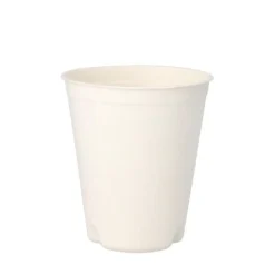 PAPSTAR Trinkbecher Zuckerrohr "pure" 0,3 l Ø 9 cm, 10 cm weiß für Heißgetränke, 10 x 50 Stück