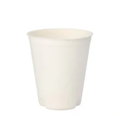 PAPSTAR Trinkbecher Zuckerrohr "pure" 0,3 l Ø 9 cm, 10 cm weiß für Heißgetränke, 10 x 12 Stück