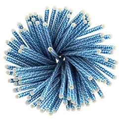 PAPSTAR Trinkhalme, Papier Ø 6 mm, 20 cm "Bayrisch Blau"