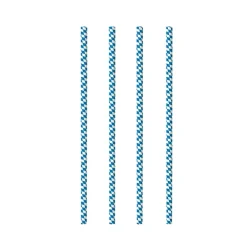 PAPSTAR Trinkhalme, Papier Ø 6 mm, 20 cm "Bayrisch Blau"
