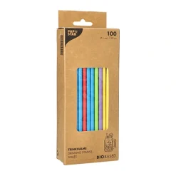 PAPSTAR Trinkhalme, Papier Ø 6 mm, 20 cm farbig sortiert