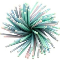 PAPSTAR Trinkhalme, Papier Ø 6 mm, 21 cm farbig sortiert
