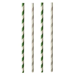 PAPSTAR Trinkhalme, Papier Ø 6 mm, 20 cm farbig sortiert "Stripes", 20 x 25 Stück
