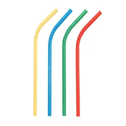 PAPSTAR Trinkhalme Papier Ø 6 mm, 20 cm farbig sortiert flexibel