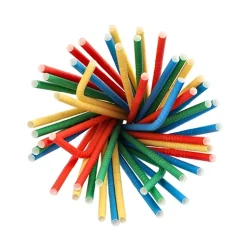 PAPSTAR Trinkhalme Papier Ø 6 mm, 20 cm farbig sortiert flexibel