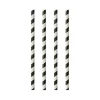 PAPSTAR Trinkhalme, Papier Ø 6 mm, 20 cm schwarz/weiß "Stripes", 10 x 100 Stück