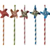 PAPSTAR Trinkhalme, Papier Ø 6 mm, 20 cm farbig sortiert "Windmill"