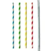 PAPSTAR Trinkhalme, Papier Ø 6 mm, 20 cm farbig sortiert "Stripes" einzeln gehüllt