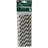PAPSTAR Trinkhalme, Papier Ø 6 mm, 20 cm schwarz/weiß "Stripes", 20 x 25 Stück
