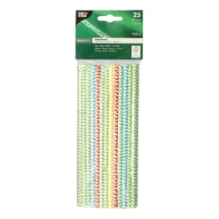 PAPSTAR Trinkhalme, Papier Ø 6 mm, 20 cm farbig sortiert "Zig-Zag", 20 x 25 Stück