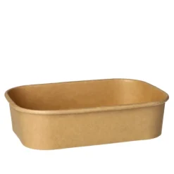 PAPSTAR Verpackungsbecher, Pappe rechteckig 500 ml 4,1 cm x 17,3 cm x 12,3 cm braun