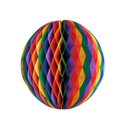 PAPSTAR Wabenball Ø 60 cm "Rainbow" schwer entflammbar