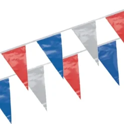 PAPSTAR Wimpelkette, Folie 4 m blau/weiß/rot wetterfest
