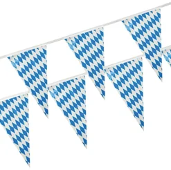 PAPSTAR Wimpelkette, Folie 10 m "Bayrisch Blau" wetterfest