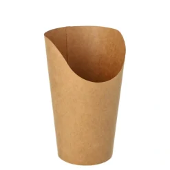 PAPSTAR Wrap Cups, Pappe 470 ml 13,4 cm x 6 cm x 8 cm braun