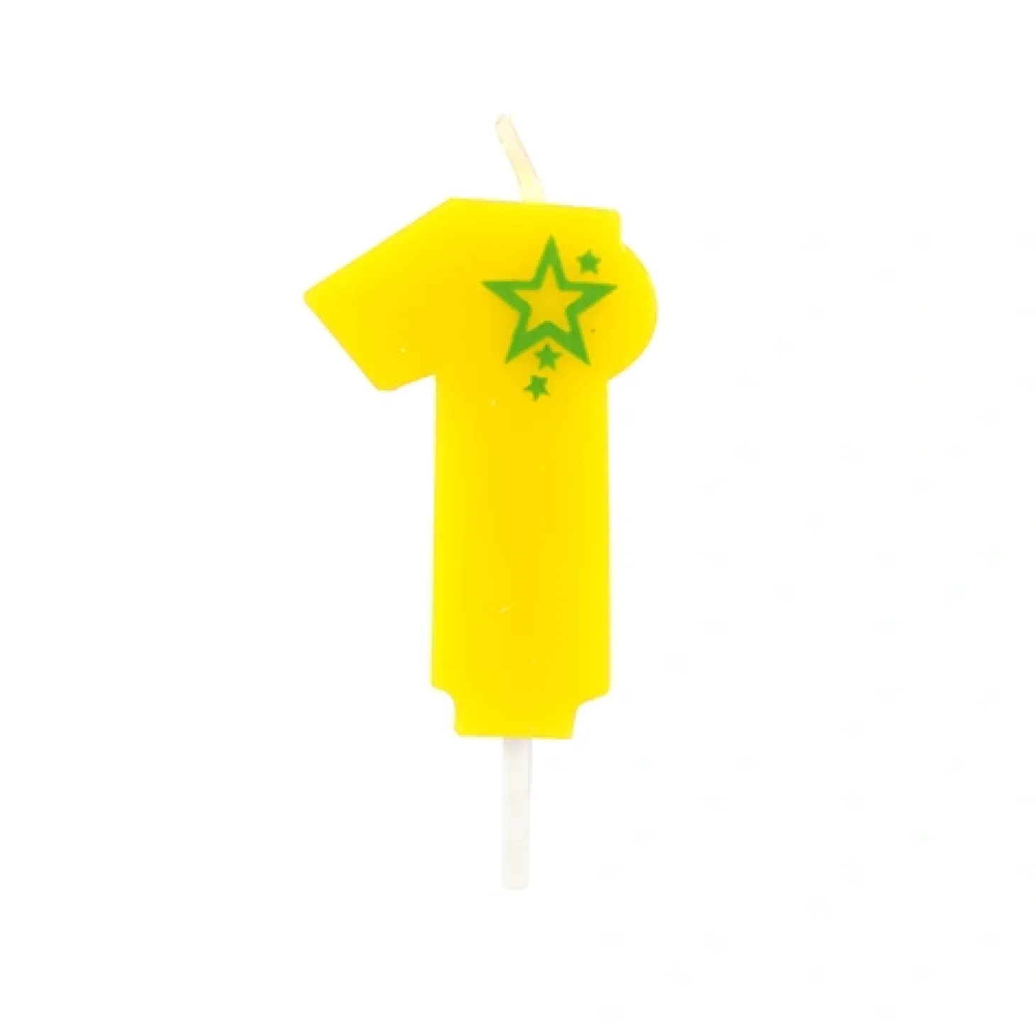 PAPSTAR Zahlenkerze, Mini 6,8 cm gelb "1"