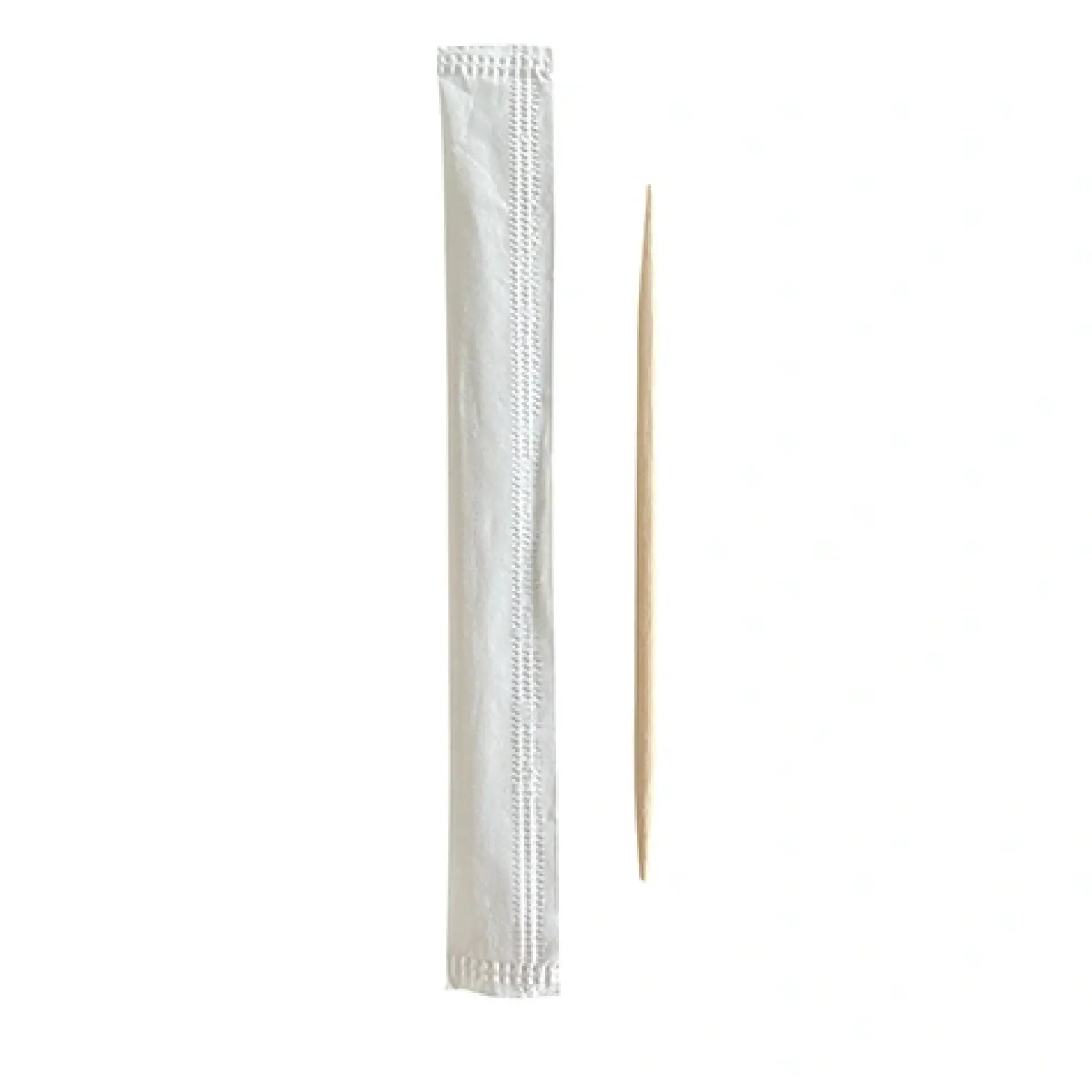 PAPSTAR Zahnstocher, Holz gehüllt "pure" rund 6,5 cm