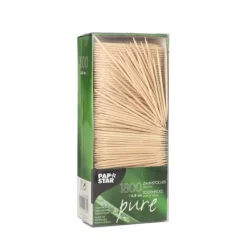 PAPSTAR Zahnstocher, Holz "pure" rund 6,8 cm, 10 x 1800 Stück