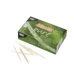 PAPSTAR Zahnstocher, Holz "pure" rund 6,8 cm, 12 x 1000 Stück
