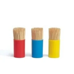 PAPSTAR Zahnstocher, Holz rund 6,8 cm in Dose