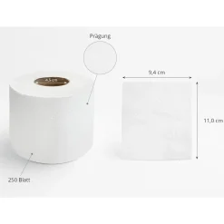 Quicky Toilettenpapier 2-lagig, weiß, 250 Blatt