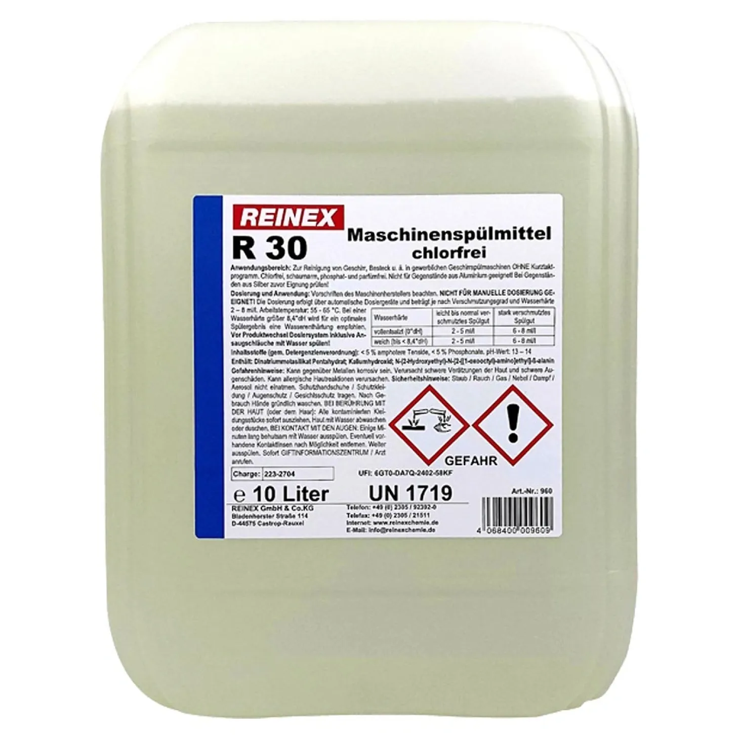 Reinex R30 Maschinenspülmittel chlorfrei