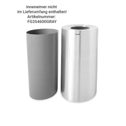 Rubbermaid Atrium Aluminium Abfallbehälter 132 Liter