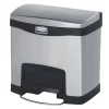 Rubbermaid Slim Jim Step on Edelstahl Abfallbehälter 15 Liter Front Step