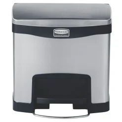 Rubbermaid Slim Jim Step on Edelstahl Abfallbehälter 15 Liter Front Step