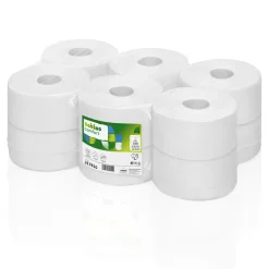 Satino by Wepa Comfort Toilettenpapier Mini Jumbo hochweiß JT1 2-lagig, 180 Meter